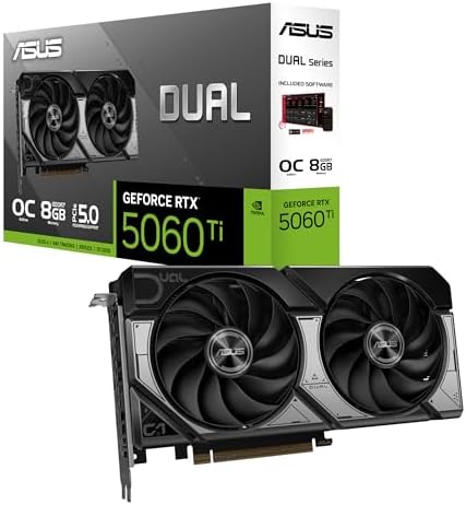 ASUS Dual GeForce RTX 5060 Ti 8GB GDDR7 OC Edition Gaming Graphics Card by Unknown