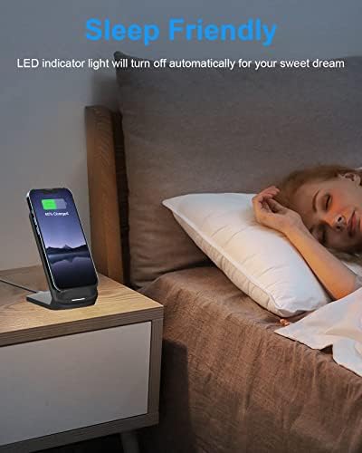 NANAMI Upgraded Fast Wireless Charger, Wireless Charging Stand Compatible with Samsung Galaxy S26/S26+/S25/S24/S23 & Phone Charger Dock for iPhone 18 Pro/18 Pro Max/17/17 Air/16/16 Plus/16 Pro/15/14 - Image 4