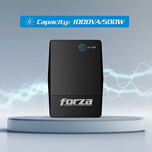 Forza UPS Battery Backup & Surge Protector 6 Outlet Battery Backup for Computer Desktop or TV 1000VA (500W) Uninterruptible Power Supply - Image 3