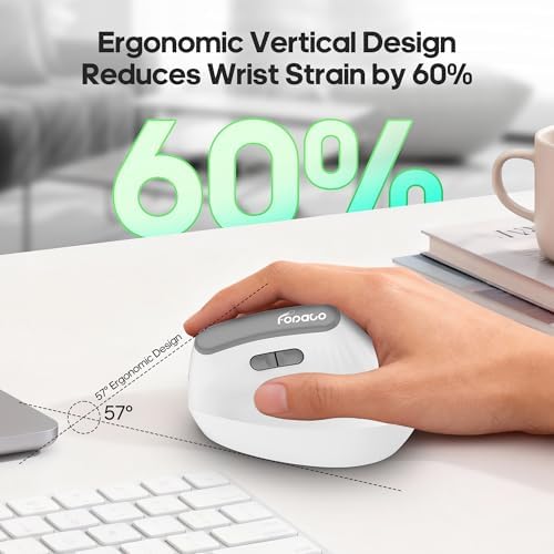 Ergonomic Vertical Mouse, Silent Wireless Bluetooth Mouse - Image 2
