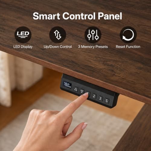 NORTHSKY 55" L-Shaped Electric Standing Desk with Drawers and Storage Cabinet, Height Adjustable Corner Desk for Home Office, 3 Memory Presets - Image 4