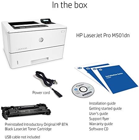 HP LaserJet Pro M501dn Duplex Printer with One-Year, Next-Business Day, Onsite Warranty (J8H61A) - Image 4