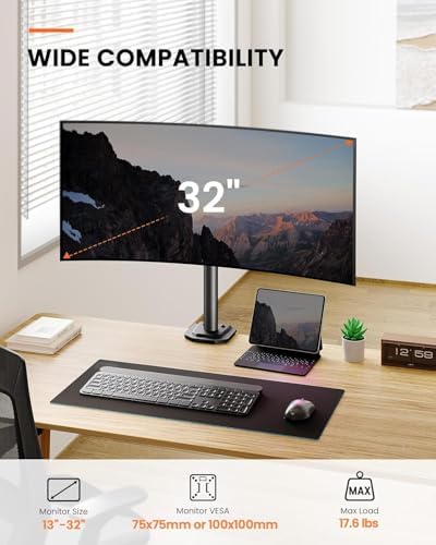 Ergear Single Monitor Mount for 13-32 Inch Screens,17.6 lbs Capacity - Image 2
