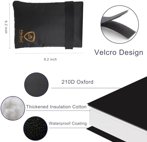 Hedoc Pro Outdoor Faucet Covers for Winter Freeze Protection, 2 Pack 6'' W x 8.2'' H Winter Faucet Insulation Cover Socks, Hose Bib Covers for Winter (Faucet Cover 2 Pack) - Image 3