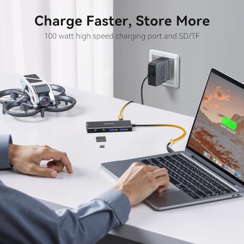 USB C Hub Multiport Adapter for MacBook, 9 in 1 Accessorie Mac USB C Dongle - Image 6