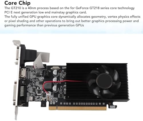 ASHATA GT 210 Graphics Card, 1GB DDR3 64Bit, PCI Express 2.0, DirectX 10.1, Single Fan, HDMI DVI VGA Interface for PC - Image 2