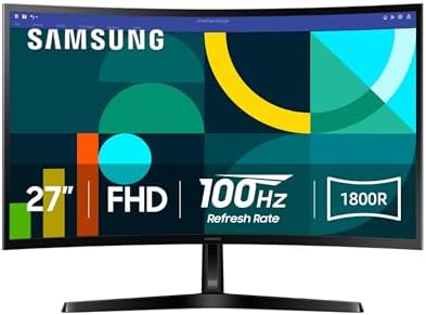 Samsung 27" Essential S3 (S36GD) Series FHD 1800R Curved Computer Monitor by Unknown