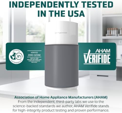 GermGuardian AirSafe+ XL HEPA Smart Air Purifier - 21" - AP3250 - Gray - Image 6