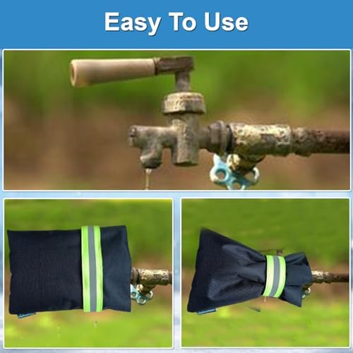 The Original Pipe Insulation Cover (5˚F) Winter Pipe Insulation (UV-Coated),Pump Cover, Sprinkler Irrigation Valve Cover, Backflow Preventer Freeze Protection (Faucet Covers (Cotton)) - 1 Pair - Image 7