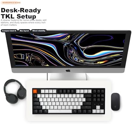 Keychron C1 Wired TKL Hot-Swappable Mechanical Keyboard, White Backlight - Image 7