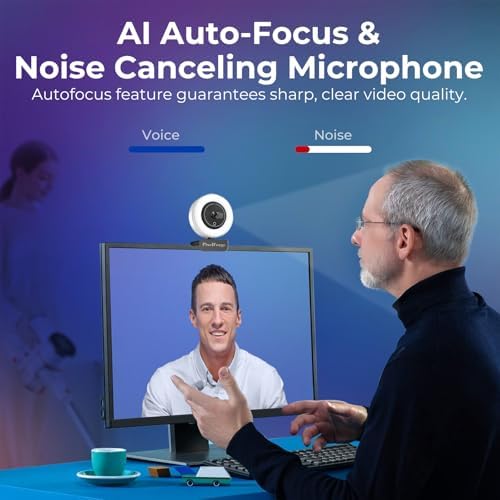 2K Webcam for PC with Microphone & Light & Privacy Cover, Web Camera for Desktop Computer/Laptop/Monitor/Mac, USB Streaming Camera for Zoom/Skype/Teams/Video Calling/Studying and Conference - Image 5