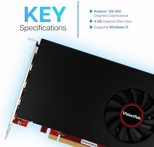 VisionTek AMD Radeon RX 550 4GB GDDR5 4x HDMI Graphics Card - Image 5
