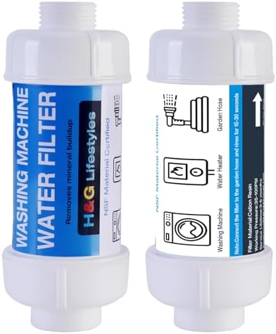 H&G Lifestyles Washing Machine Water Filter for Garden Hose 3/4" GHT 2Packs by HGLifestyles
