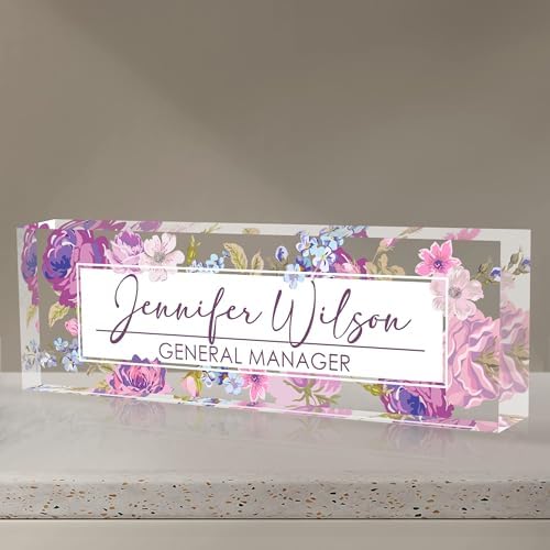 Desk Name Plate Personalized, Name Plate for Desk, Office Desk Decor for Women & Men, Employee Appreciation Gifts The Office Gifts for Boss, Lawyer, Manager, Teacher, Nurse by AeekdookWoodenPuzzles