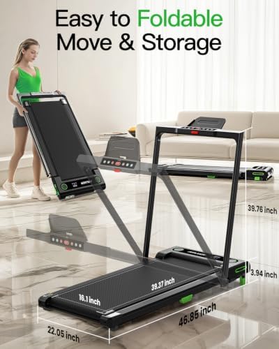 AKLUER Walking Pad Treadmill - 2.5HP Under Desk Treadmill with Incline - Image 4