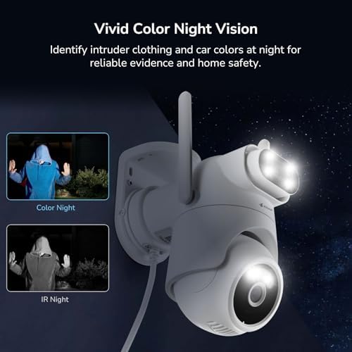 Kittyhok Home Security Camera System Wireless, Dual Lens 2K Outdoor Cameras - Image 5