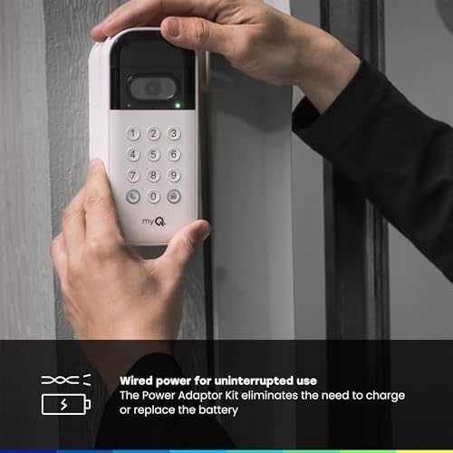 myQ Smart Garage Starter Kit: Garage Door Video Keypad + Wired Power Adapter Kit + Wi-Fi Plug-in 2K Camera, Custom PIN Codes, Wide-Angle Lens, Night Vision, 2-Way Audio, Motion Alerts and App Control - Image 6