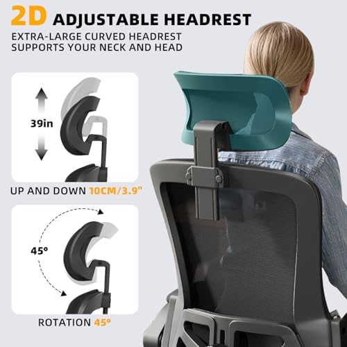 Ergonomic Office Chair Desk Chair with Adjustable Lumbar Support - Image 4
