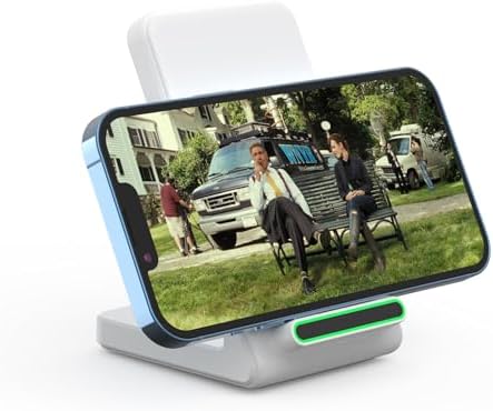 Wireless Charger Stand for Samsung, Fast Wireless Charging Stand for Apple iPhone, for Samsung Galaxy S22/S21/S20, for Google Pixel, for LG and All Qi-Enabled Devices (White) - Image 3