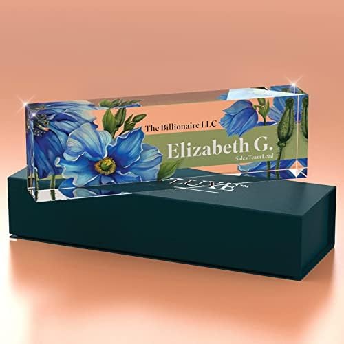 Personalized Name Plate, Custom Name Plates, 2 x 8 Inches, Thick Crystal-Clear Acrylic, Gift Box, Office Desk Decor - Image 3