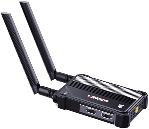 Wireless HDMI Transmitter and Receiver, 1150ft Los Range, 4K UHD Wireless Video Transmission System with 0.1S Latency, for Streaming from DSLR/PC/Laptop to TV/Monitor (WL095P RX Only) by VRRIIS