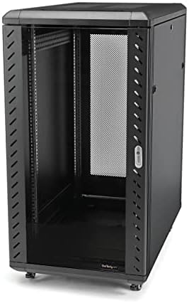 StarTech 25U Enterprise-Grade Server Rack Cabinet, 19in Enclosed 4-Post Rack with 33in (83cm) Mounting Depth and 1764lb (800kg) Weight Capacity by StarTech