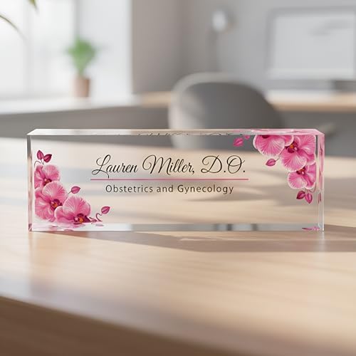 Personalized Desk Name Plate for Women, Custom Acrylic Name Plaque by Artblox