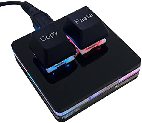 BTXETUEL Copy and Paste 2-Key Keyboard SAYO OSU Keypad Hotswap One Handed Mechanical Gaming Keyboard Cherry Switch RGB Backlit Mini USB Keypad for macros or Rhythm Games by BTXETUELKEYBOARD