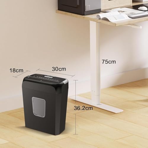 Bonsaii 6 Sheet Crosscut C237-B Paper Shredder for Home Office Use & 24 Pack Lubricant Sheets - Image 4