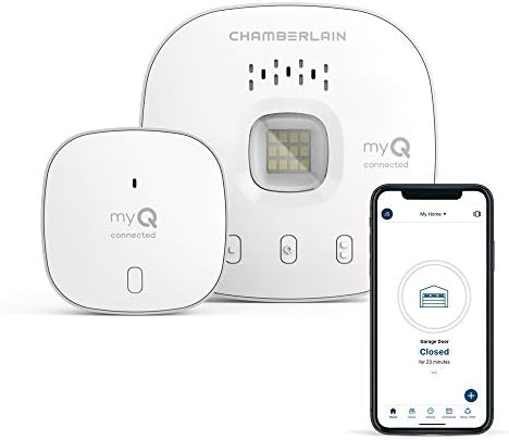 CHAMBERLAIN Smart Garage Control - Wireless Garage Hub and Sensor with Wifi & Bluetooth - Smartphone Controlled, myQ-G0401-ES, White by Chamberlain%7CmyQ