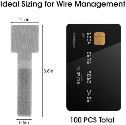 100 Pcs Cable Management Under Desk, Cable Ties, Cord Organizer Straps - Image 3
