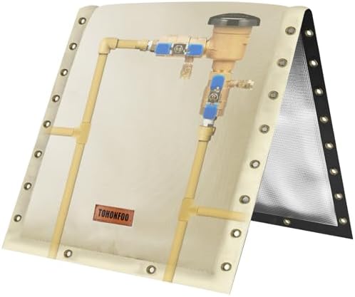 TOHONFOO 3-Way Open Backflow Preventer Pipe Cover Outside, 36"Wx36"H, Beige by TOHONFOO