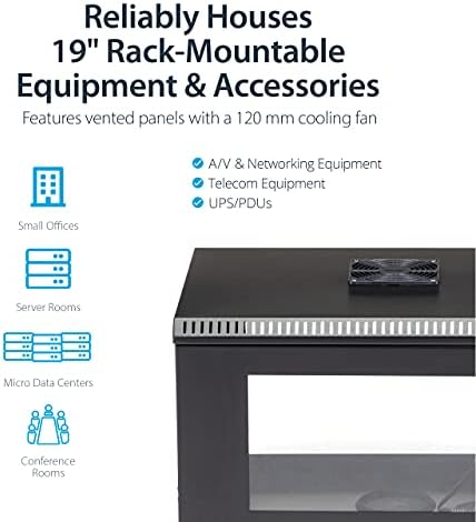 StarTech 6U Wall-Mount Cabinet, 19in, 2-Post, 11in Deep, 110lb (RK619WALL) - Image 4