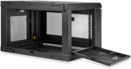 StarTech 6U Wall-Mount Cabinet, 19", 2-Post, 15" Deep, 198 lb, Alloy Steel, Black - Image 5
