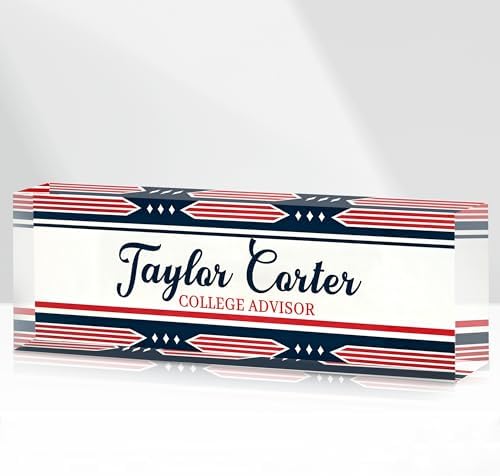 Custom Name Plate for Desk, Acrylic Desk Name Plate Personalized, Employee Appreciation Gifts, Office Desk Accessories for Woman Teacher Nurse, Coworker Gifts for Manager Assistant by DOCRAGI