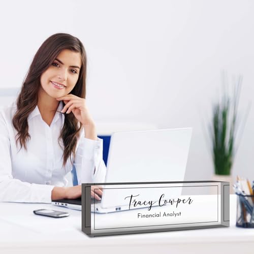 Desk Name Plate Personalized, Custom Name Plate for Desk, Acrylic Desktop Accessories, Office Gift & Decor for Women Men, Teacher Nurse Boss Employee Appreciation Gifts - Image 5