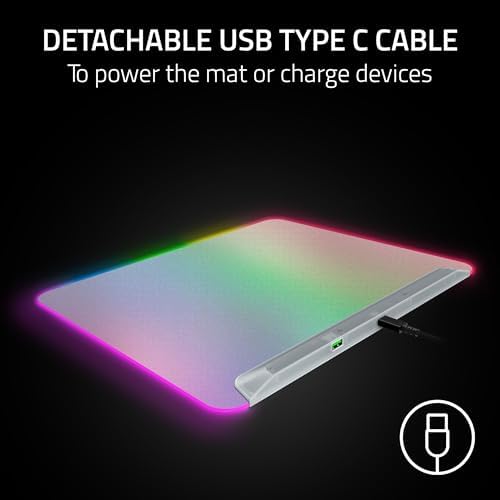 Razer Firefly V2 Pro Fully Illuminated RGB Gaming Mouse Mat, Phantom White - Image 5