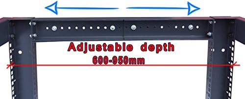 Sysracks 18U 4 Post Open Frame 19 inch Network Server Rack Relay Cabinet Adjustable Depth 24"-37" - Image 6