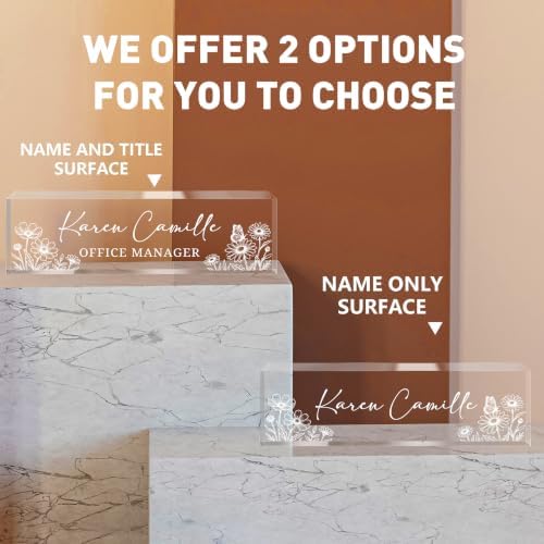 Custom Engraved Name Plate for Desk, Acrylic Desk Name Plate Personalized - Image 2