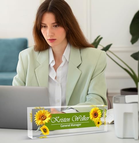 Custom Acrylic Name Plate for Desk, Personalized Office Decor - Image 4