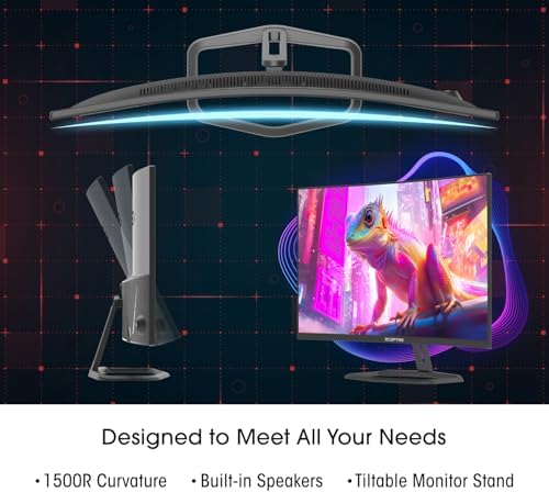 Sceptre Prime Curved 32 inch Gaming Monitor 1080p DisplayPort up to 260Hz 1500R FreeSync Premium 1ms Build-in Speakers, Machine Black 2026 (C325B-FW260D Series) - Image 5