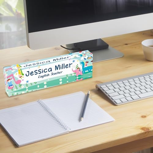 Personalized Acrylic Office Desk Name Plate with Name and Title Printing - Image 2