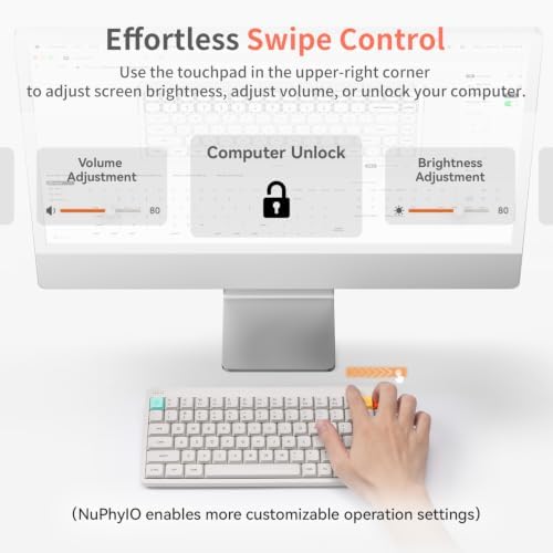 nuphy Node75 Hot-swap Wireless Mechanical Keyboard White-Brown Nano Switch - Image 5