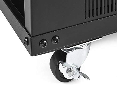 NavePoint 9U Portable Server Rack with Casters - 9U Network Rack Open Frame with Adjustable Rails, 132lbs Capacity - Up to 22.6" Deep 19-Inch Rack for IT Equipment, Telecom & A/V, Black - Image 5