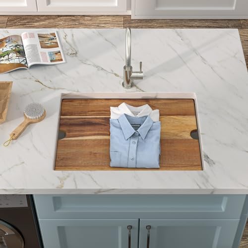 24"x18" Undermount Laundry Utility Sink Workstation - Image 3