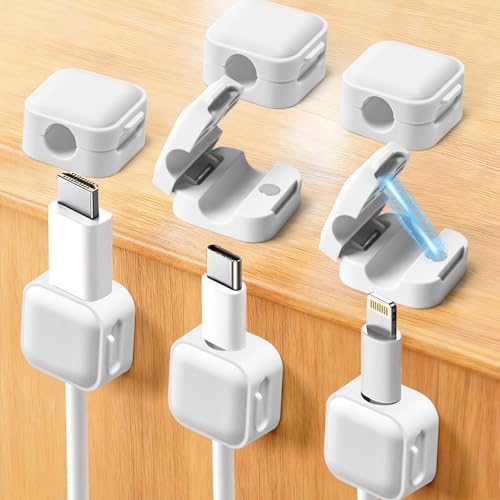 Art3d 8-Pack Magnetic Cable Clips, Cord Organizer, Office Cable Management by Art3d
