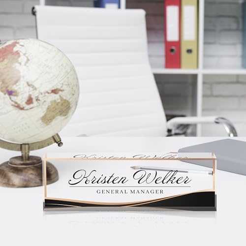Acrylic Personalized Name Plate - Desk Decor for Women & Men, Office Gifts for Boss, Manager, Teacher, Nurse - Image 3