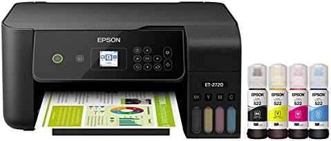 Epson EcoTank ET-2720 Wireless Color All-in-One Supertank Printer with Scanner and Copier - Black by Unknown