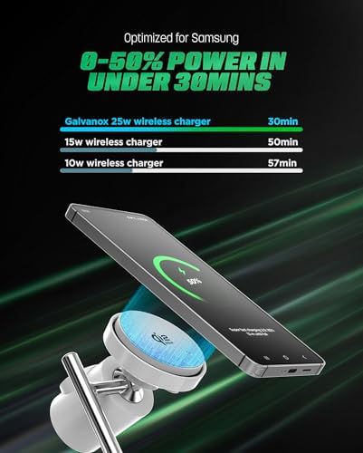 Galvanox Qi2.2 25W Magnetic Wireless Charging Stand for Samsung - Image 4