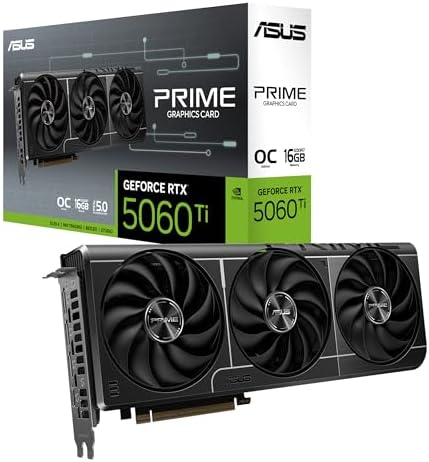 ASUS Prime GeForce RTX 5060 Ti 16GB GDDR7 OC Edition Gaming Graphics Card by Unknown